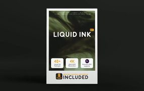 4K視頻素材-黑色水墨運(yùn)動(dòng)溶解流體特效動(dòng)畫40組